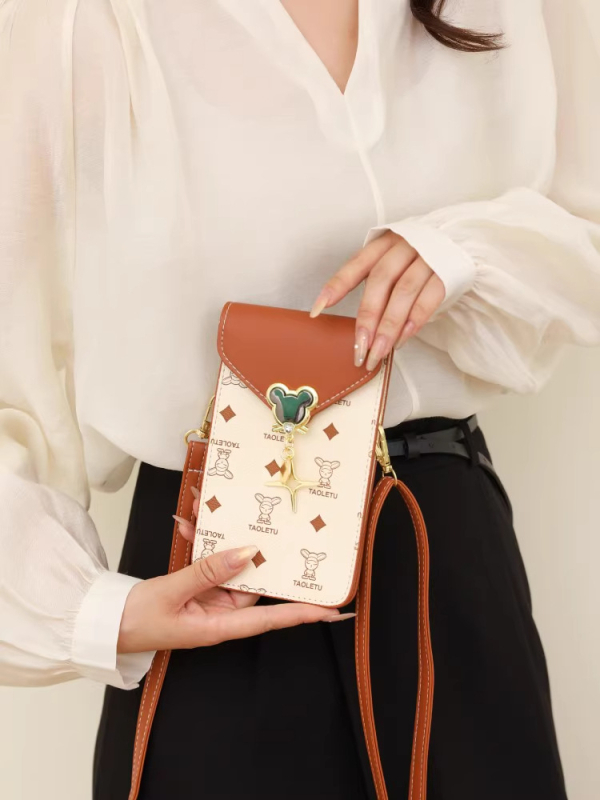 Ženska torbica za mobitel s dodirnim zaslonom – 2026 jesen-zima, novi stil, uspravna mala crossbody torba