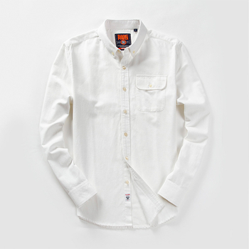 Muška košulja od pamuka Oxford, dugi rukavi, s džepom, Slim fit, casual stil, 2022 jesen-zima