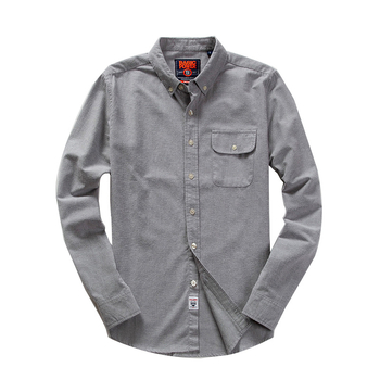Muška košulja od pamuka Oxford, dugi rukavi, s džepom, Slim fit, casual stil, 2022 jesen-zima