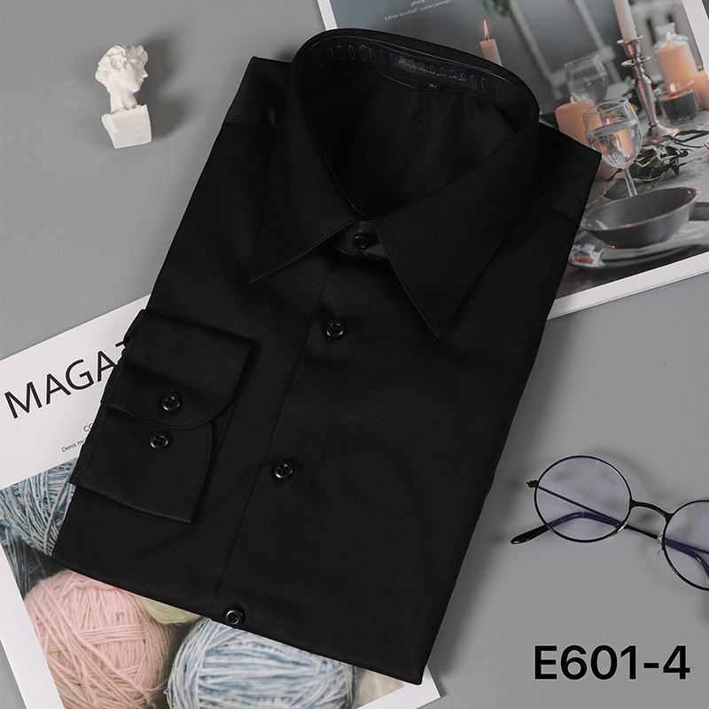 Muška slim-fit košulja s dugim rukavima, francuskog stila ovratnik, poslovno-ležerni stil, bez glačanja