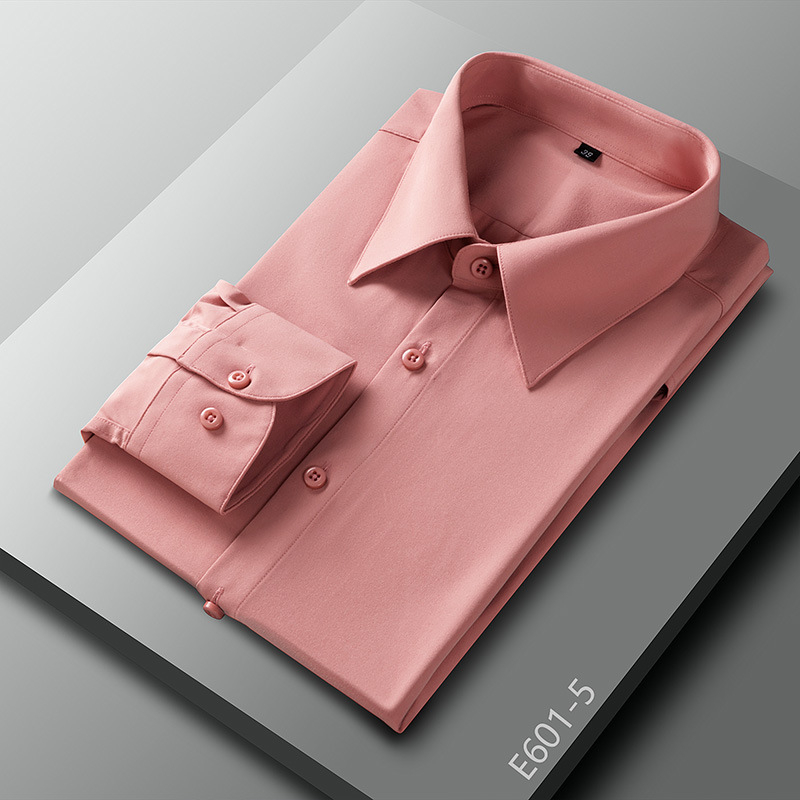 Muška slim-fit košulja s dugim rukavima, francuskog stila ovratnik, poslovno-ležerni stil, bez glačanja