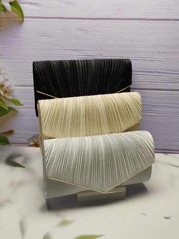 Clutch od imitacije svile, s lancem, večernja torbica, velika zapremina, više boja