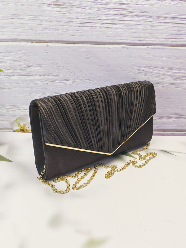 Clutch od imitacije svile, s lancem, večernja torbica, velika zapremina, više boja