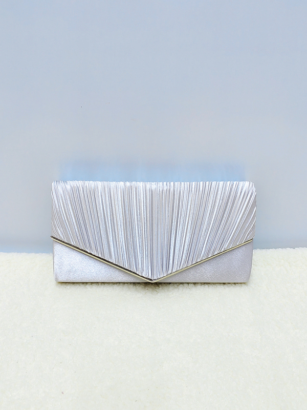 Clutch od imitacije svile, s lancem, večernja torbica, velika zapremina, više boja
