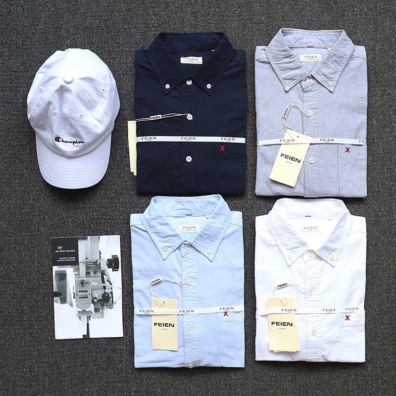 Muška slim-fit košulja s zakrpama na laktovima, od pamuk Oxford platna, oprana