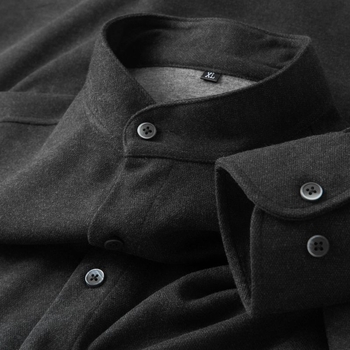 Férfi őszi-téli hosszú ujjú slim-fit ing, üzleti-casual stílusú, gyűrődésmentes, meleg