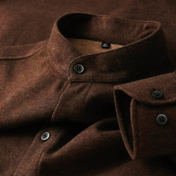 Férfi őszi-téli hosszú ujjú slim-fit ing, üzleti-casual stílusú, gyűrődésmentes, meleg