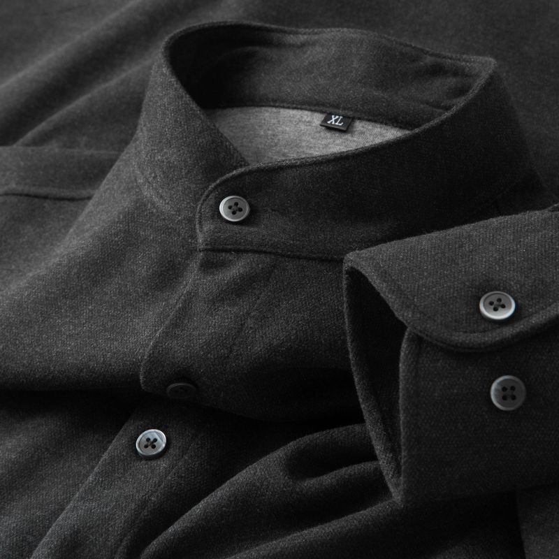 Férfi őszi-téli hosszú ujjú slim-fit ing, üzleti-casual stílusú, gyűrődésmentes, meleg