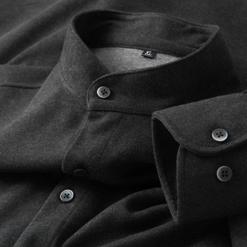 Férfi őszi-téli hosszú ujjú slim-fit ing, üzleti-casual stílusú, gyűrődésmentes, meleg