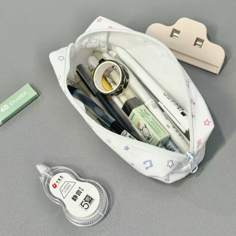 Penal za olovke s motivom sretne note, Instagram stil, velika kapaciteta, školski organizator s pretincima za kartice