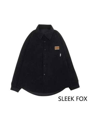 Corduroy hosszú ujjú ing – uniszex, laza szabású, őszi-téli retro hétköznapi felső