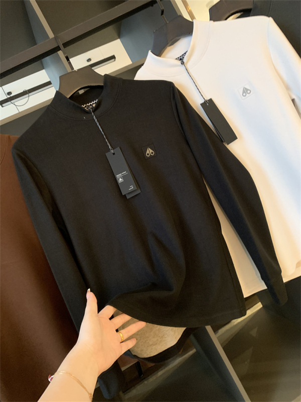 Férfi hosszú ujjú T‑shirt juhkasmír és mulberry selyem keverékéből, 2025 rostokkal, tavasz-őszi, kényelmes alapréteg