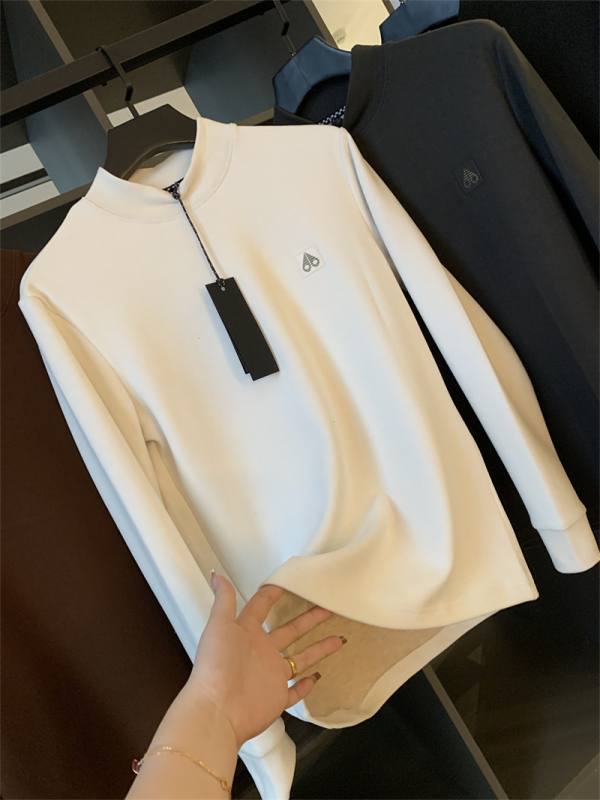 Férfi hosszú ujjú T‑shirt juhkasmír és mulberry selyem keverékéből, 2025 rostokkal, tavasz-őszi, kényelmes alapréteg