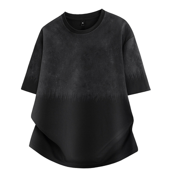 HL Ljeto: novo muško T-shirt s okruglim izrezom, kratkim rukavima, prozračna, s blok boja i prugama