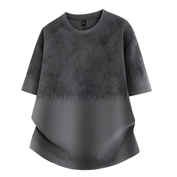HL Ljeto: novo muško T-shirt s okruglim izrezom, kratkim rukavima, prozračna, s blok boja i prugama