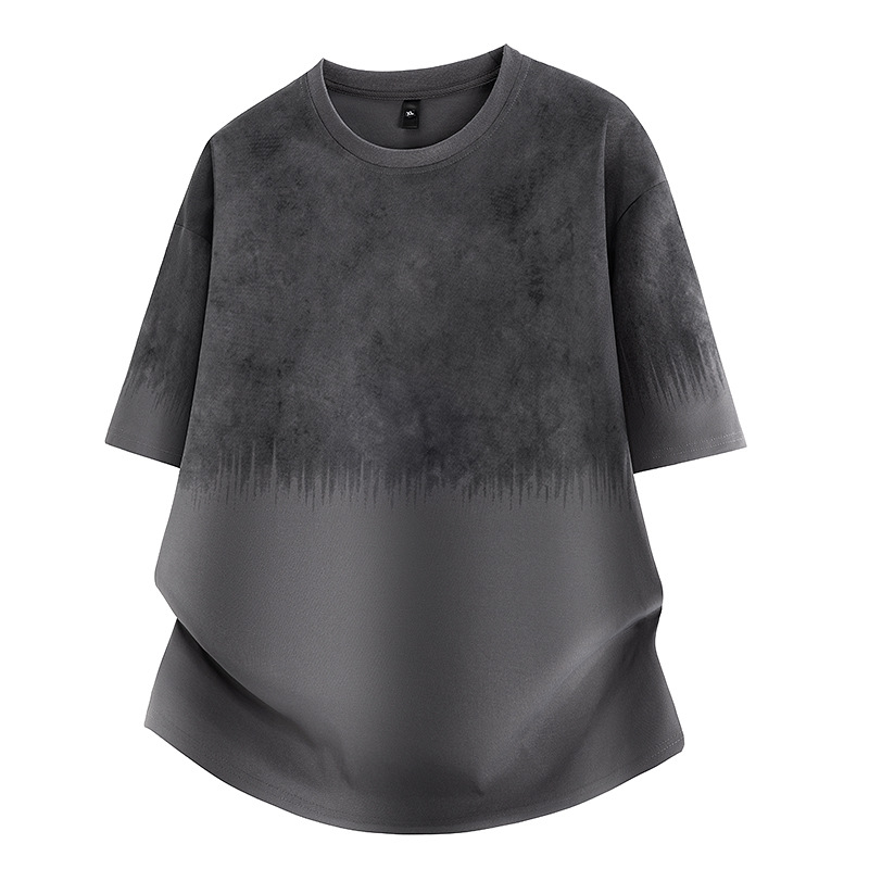HL Ljeto: novo muško T-shirt s okruglim izrezom, kratkim rukavima, prozračna, s blok boja i prugama