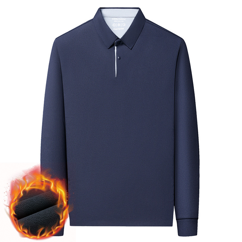 Fleece-béléssel ellátott férfiing, téli stílus, üzleti casual, vastag és meleg, hosszú ujjú