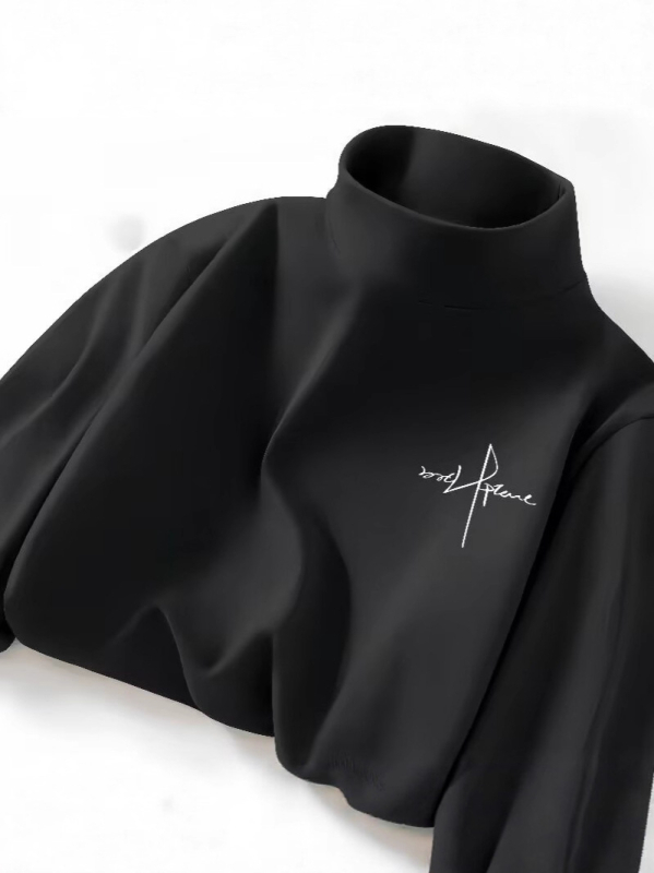 Férfi termikus felső félmagas gallérral, kétoldalas fleece alapréteg, hosszú ujjú