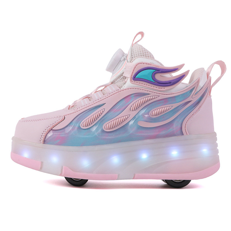 Töltőhető LED világító görkorcsolya cipő, ultra könnyű, uniszex, férfiaknak, nőknek és gyerekeknek, kapcsolóval