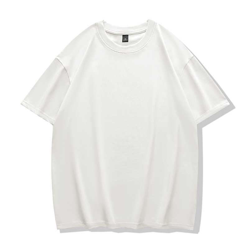 Muški pamučni T-shirt kratkih rukava, američki stil, inspiriran Hong Kongom, opuštena silueta, geometrijski uzorak, ljeto.