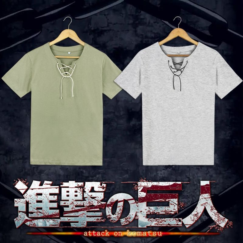 Attack on Titan Eren Yeager pamukasta kratka majica, uski kroj, za osnovni sloj