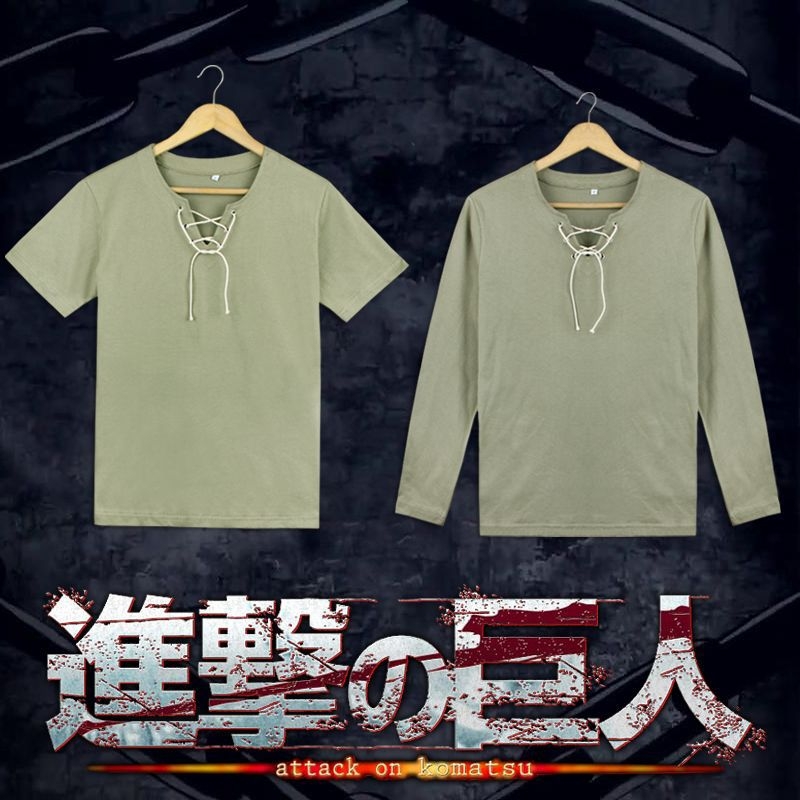 Attack on Titan Eren Yeager pamukasta kratka majica, uski kroj, za osnovni sloj