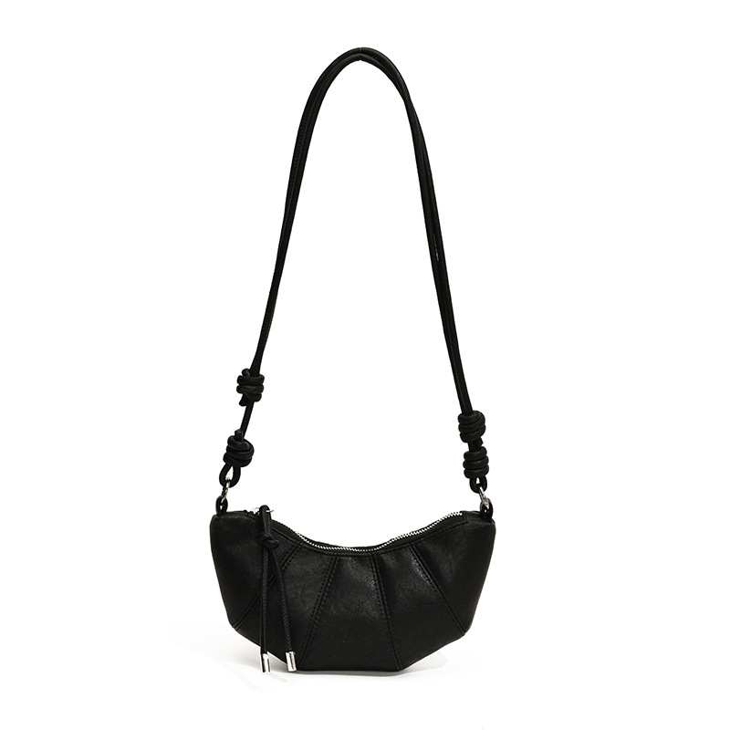 Ženska torbica u obliku kroasana, retro minimalističkog dizajna, mala veličina, crossbody torba