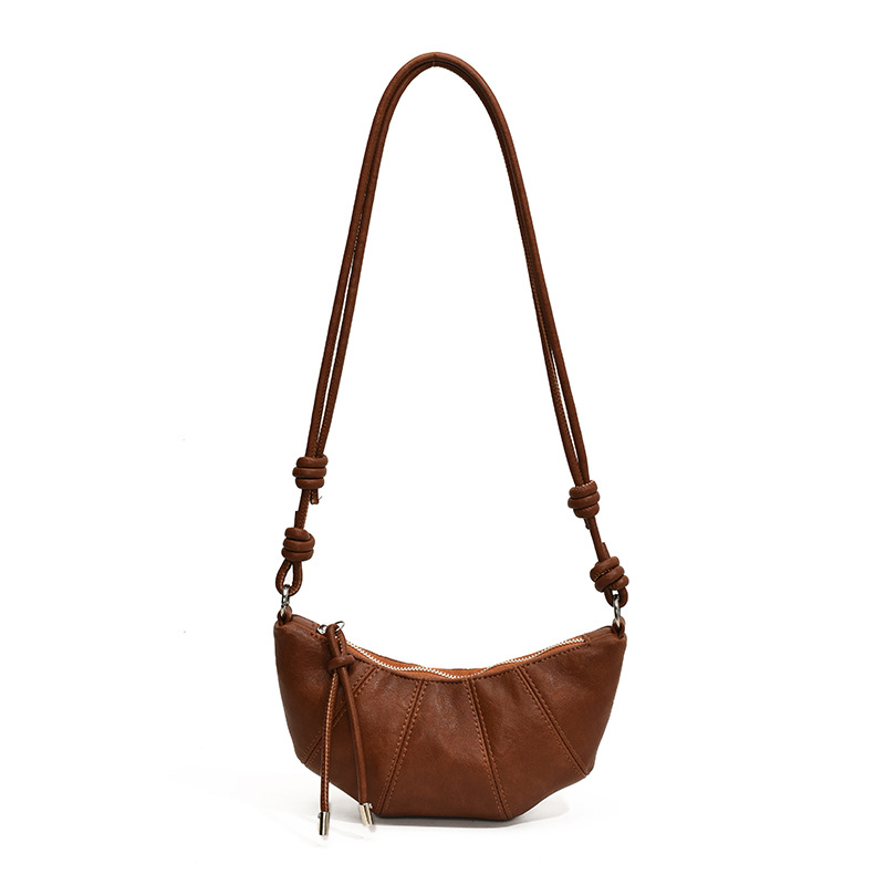 Ženska torbica u obliku kroasana, retro minimalističkog dizajna, mala veličina, crossbody torba