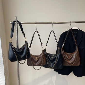 Ženska torba velikog kapaciteta s lančanim remenom, jesen-zimska moda; retro svestrana crossbody torba i tote torba.