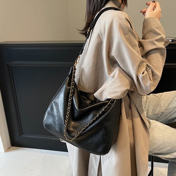 Ženska torba velikog kapaciteta s lančanim remenom, jesen-zimska moda; retro svestrana crossbody torba i tote torba.