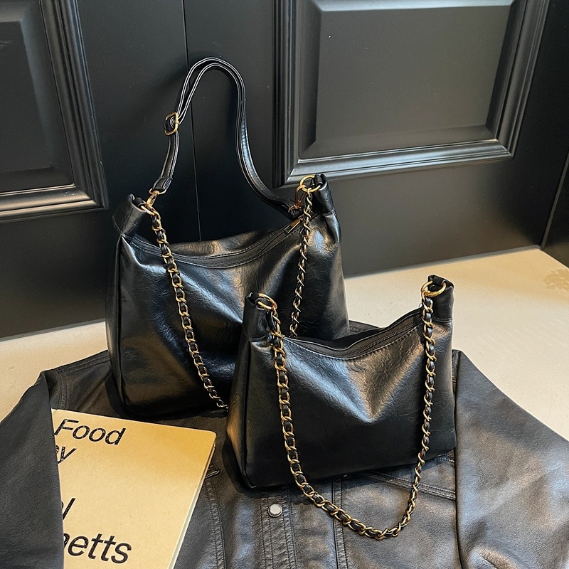 Ženska torba velikog kapaciteta s lančanim remenom, jesen-zimska moda; retro svestrana crossbody torba i tote torba.