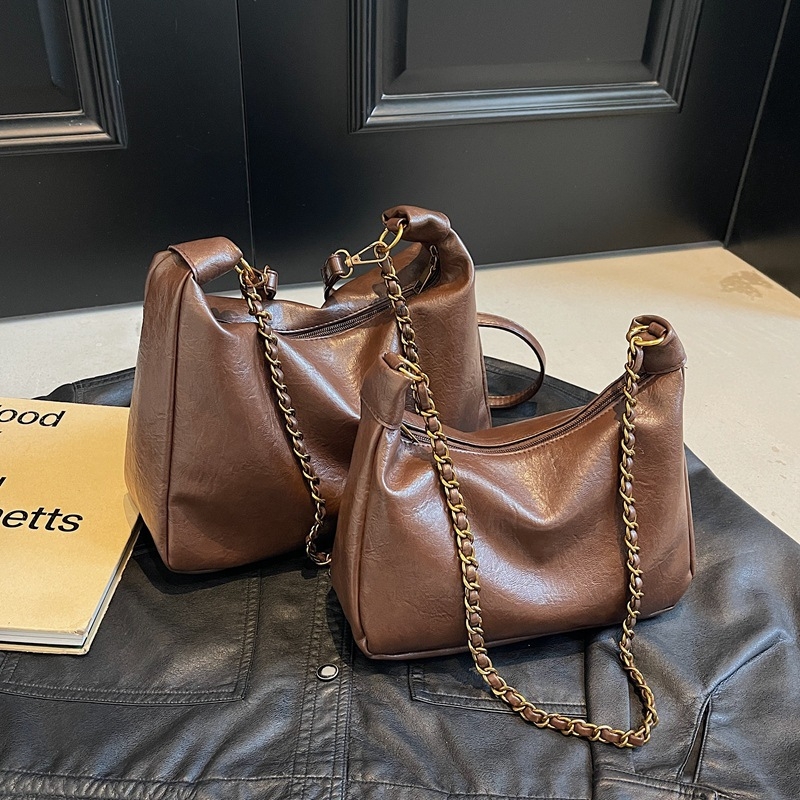 Ženska torba velikog kapaciteta s lančanim remenom, jesen-zimska moda; retro svestrana crossbody torba i tote torba.