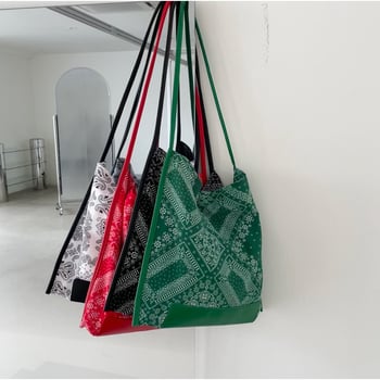 Korejski stil, platnena torba s Paisley otiskom, etnički dizajn, velika kapaciteta, ženska torba za rame i crossbody