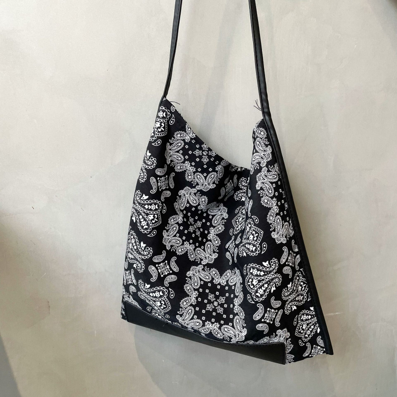 Korejski stil, platnena torba s Paisley otiskom, etnički dizajn, velika kapaciteta, ženska torba za rame i crossbody