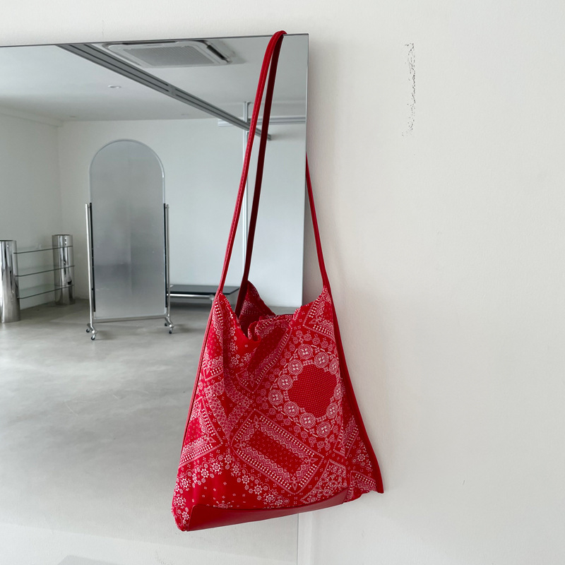 Korejski stil, platnena torba s Paisley otiskom, etnički dizajn, velika kapaciteta, ženska torba za rame i crossbody