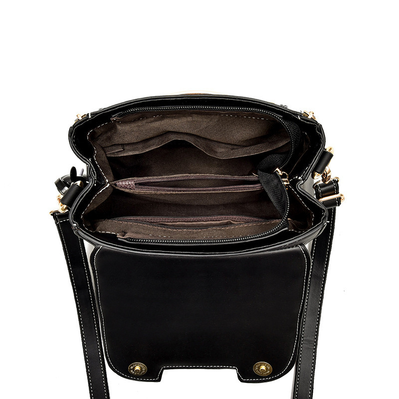 Ženska PU mala kvadratna crossbody torba — gradski stil, jesen-zima 2025, velik kapacitet, unutarnje pretince
