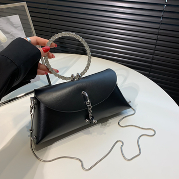 Niche dizajn dijamantima posvećena torba s kružnom ručkom i lančanim remenom – ženska crossbody torba, 2025