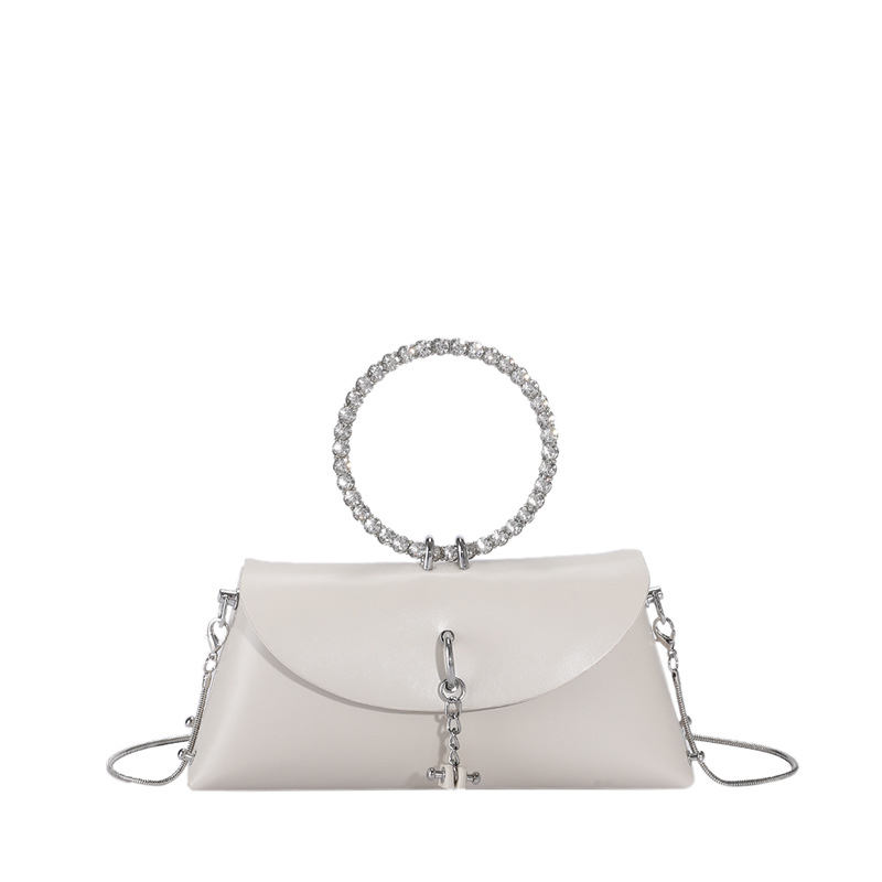 Niche dizajn dijamantima posvećena torba s kružnom ručkom i lančanim remenom – ženska crossbody torba, 2025