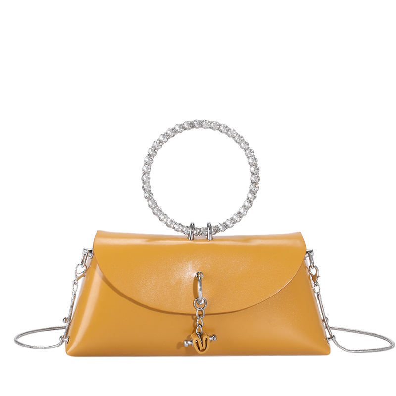 Niche dizajn dijamantima posvećena torba s kružnom ručkom i lančanim remenom – ženska crossbody torba, 2025