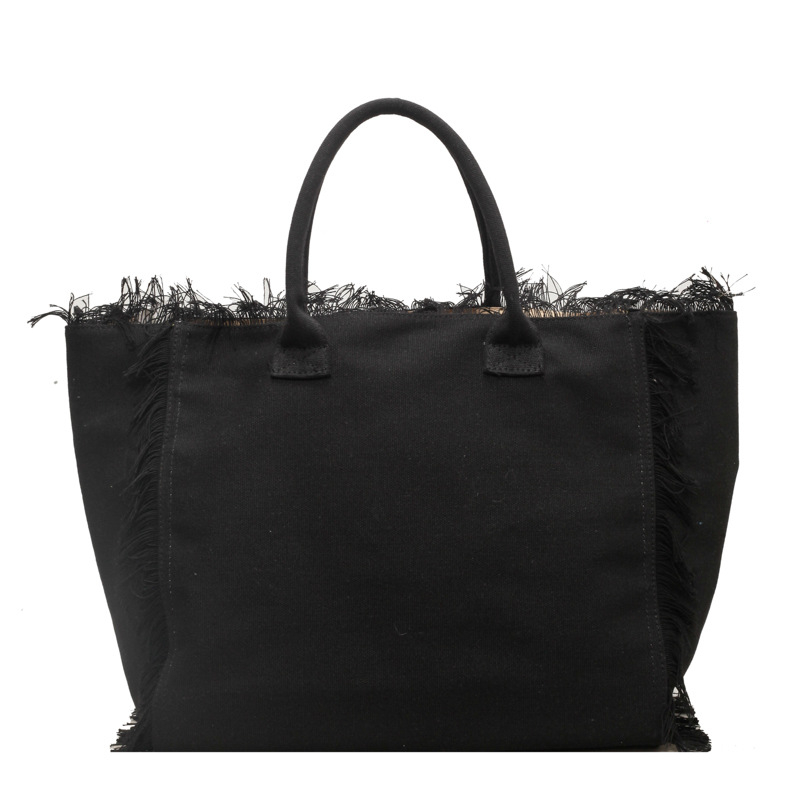 Ženska tote torba velike kapacitete, platno, gradski stil, svakodnevna upotreba, otvoreni vrh