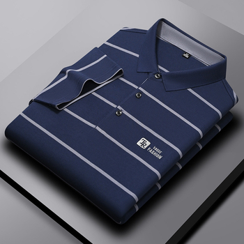 Muški ljetni T‑shirt od ice silk s kratkim rukavima, ležeran kroj, casual s nano rupicama