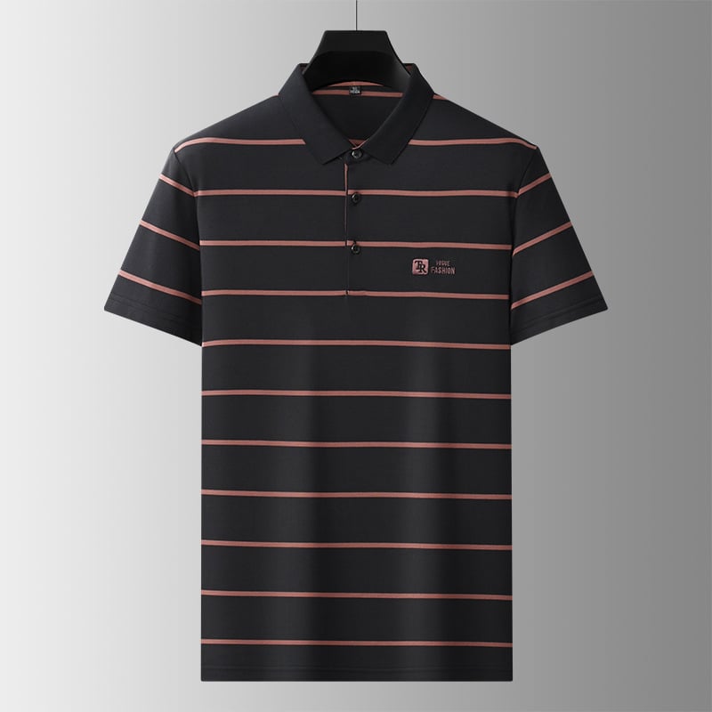 Muški ljetni T‑shirt od ice silk s kratkim rukavima, ležeran kroj, casual s nano rupicama
