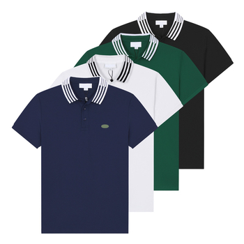 Muška ljetna pamučna polo majica - kratkih rukava, bez glačanja, jednobojna, s polo ovratnikom, poslovni stil