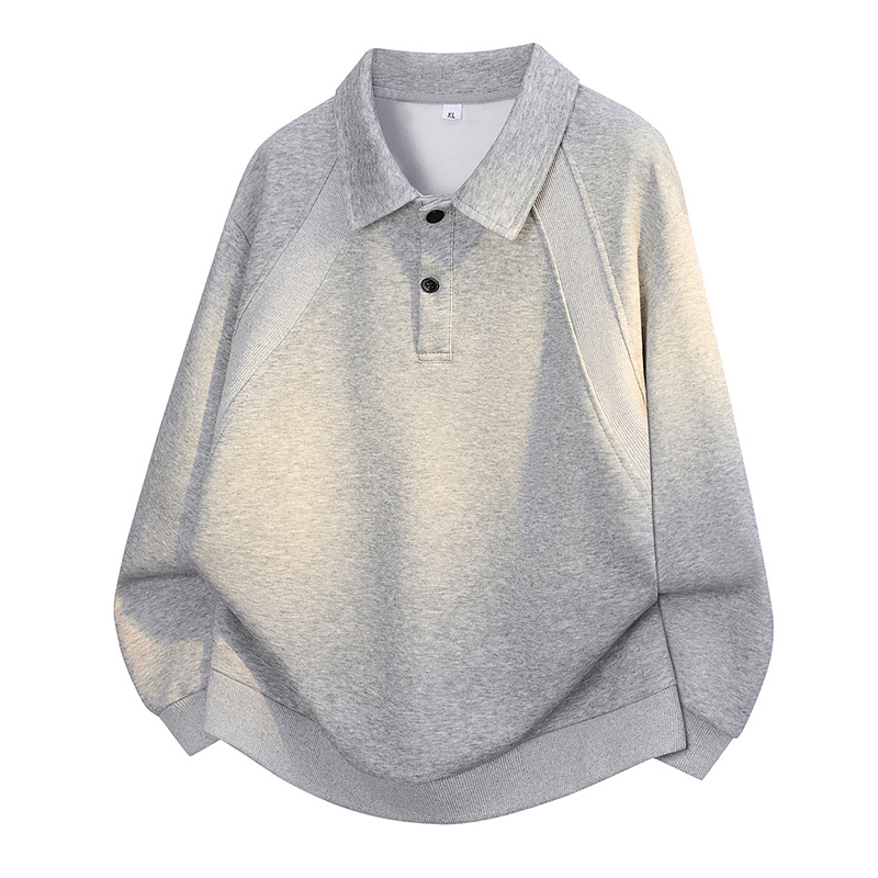 L-8XL Ανδρικό φούτερ με κουκούλα από corduroy, V-λαιμόκοψη, casual στυλ για άνοιξη/φθινόπωρο