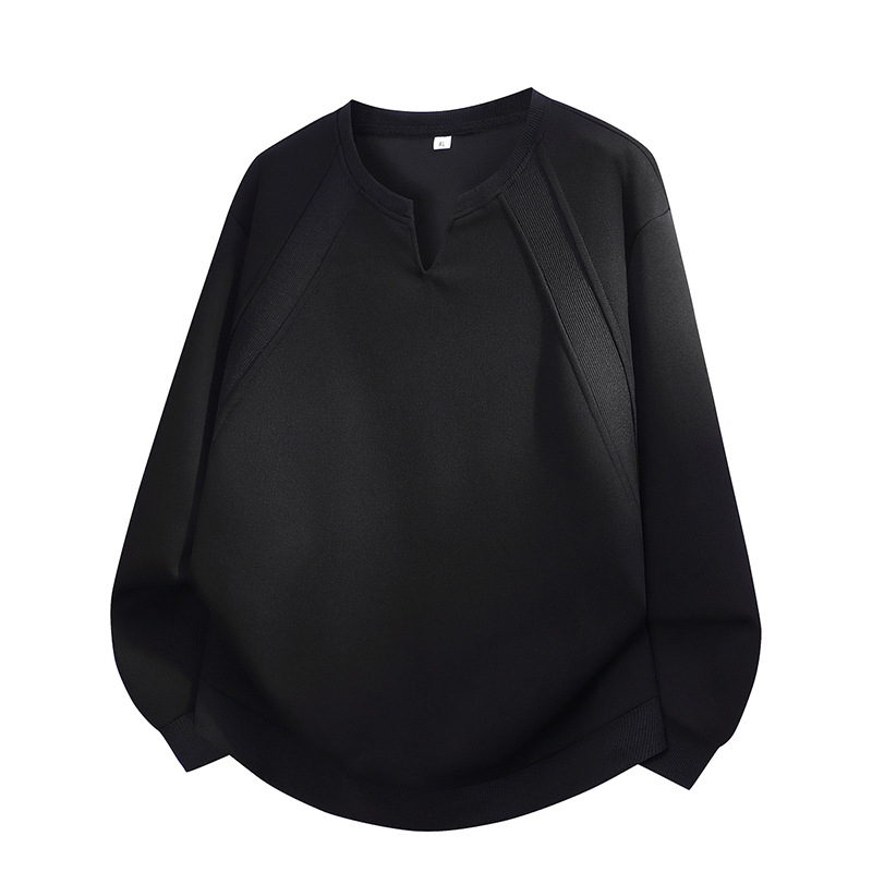 L-8XL Ανδρικό φούτερ με κουκούλα από corduroy, V-λαιμόκοψη, casual στυλ για άνοιξη/φθινόπωρο