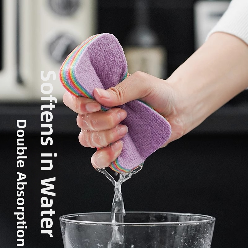 Višeslojna microfiber krpa za posuđe, vrlo upijajuća, bez dlačica, za uklanjanje masnih mrlja