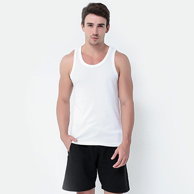 100% pamuk muški rebrasti tank top, uski kroj, za sve sezone