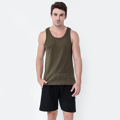 100% pamuk muški rebrasti tank top, uski kroj, za sve sezone