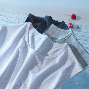 Muški bez rukava top od ice silk za ljeta, lagan, prozračan, mrežasti materijal, brzo suši, udoban kroj