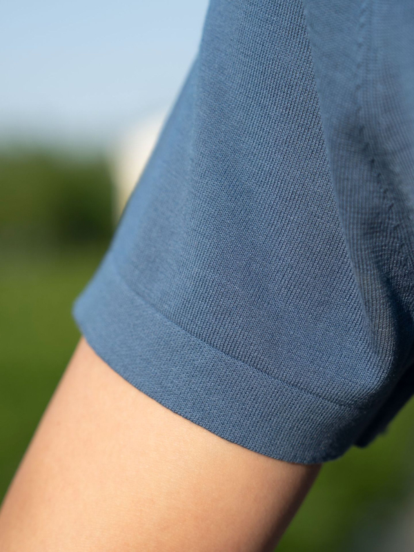 Muški polo majica kratkih rukava, ljeto 2025, mješavina Tencel pamuk i svila dudova, minimalistički američki stil